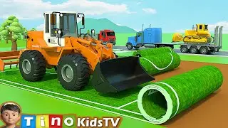 Construction Machine Trucks for Kids | Sports Playground Construction for Children