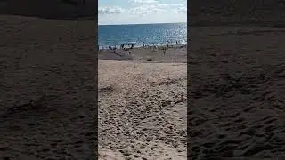 Пляж Джемете вечером после дождя в Анапе