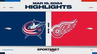 NHL Highlights | Blue Jackets vs. Red Wings - March 19, 2024