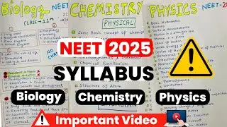 Neet 2025 Syllabus | Latest Neet Syllabus 2025 | Physics Chemistry and Biology updated syallbus