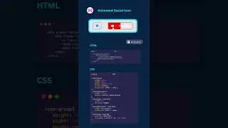 Animated Social Icons in css | how to make animated icons in html css js 
