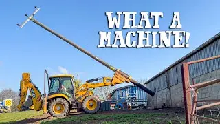 CRAZY JCB POWER! - PULLING OUT HIGH VOLTAGE PYLONS! ⚡️ (like CARROTS!) 🥕