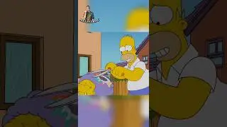 Homer cutting hair 