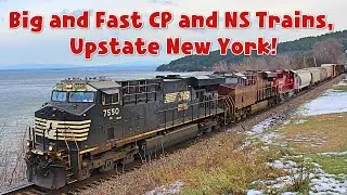 30 Minutes of Big Canadian Pacific and Norfolk Southern Trains in Scenic Upstate NY, Fall 2022