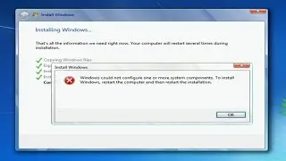 Windows Install Fails - How to Bypass Installation Error (Windows could not configure one or more..)