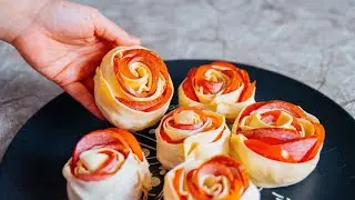Все гости просили у меня рецепт! Вкусная пицца из слоеного теста
