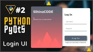 PyQt5 tutorial - login Form GUI 02
