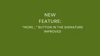 The More button in the email signature improved