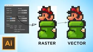 Using Object Mosaic To Convert Raster Sprites To Vector, Illustrator Tutorial