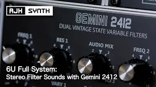 MiniMod 6U Full System Stereo Filter Patch with the Gemini 2412 Dual SEM-based Eurorack VCF