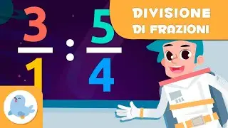 Divisione di frazioni nello spazio - Matematica per bambini