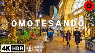 Tokyo Christmas Lights Omotesando Illuminations // 4K HDR Spatial Audio