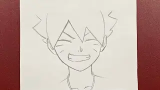 Easy anime drawing | how to draw Boruto Uzumaki step-by-step