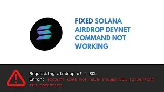 fixed solana airdrop devnet command not working