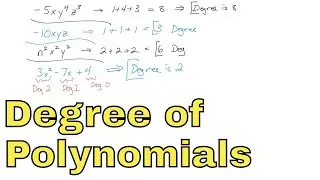 05 - Degree of Polynomials (Find the Degree of Monomial, Binomials, Trinomials)