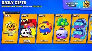 DAILY FREE GIFTS!🎁 I’m VERY LUCKY 🔥 BRAWL STARS UPDATE!!