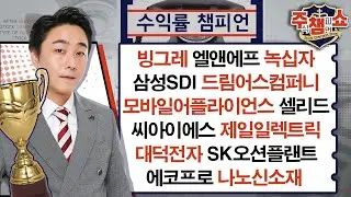 엘앤에프,녹십자,나노신소재,모바일어플라이언스,셀리드,드림어스컴퍼니,씨아이에스,제일일렉트릭,대덕전자,SK오션플랜트,삼성SDI,에코프로,빙그레,대영포장_주식 챔피언 쇼 20240716