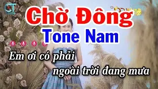 Karaoke Chờ Đông Tone Nam Nhạc Sống Mới || Tuấn Cò Karaoke