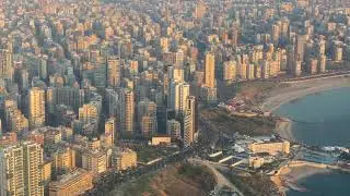 Lebanon: Landing in Beirut at Sunset لبنان: الهبوط في بيروت عند الغروب