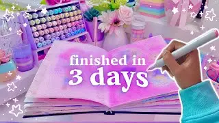 How I Finished my Sketchbook in 3 Days 🌸✨ [draw along]