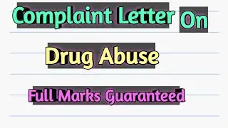 Complaint letter about menace of drug abuse and other unlawful activities going in your town