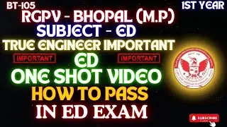 Ed One Shot Video | engineering drawing important questions 1st year | ed important questions | exam