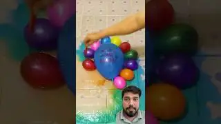 asmr various coloring balloons - HBD and nimi balloons popping reverse satisfying#shorts##viral#yt