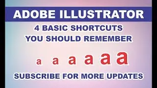 Adobe Illustrator CC - 4 basic keyboard shortcuts  Beginners Want To Know How To Do