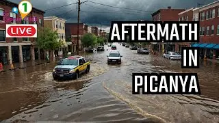 Aftermath of flash floods in Picanya