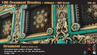 100 Ornament Brush + 3DModel + IMM Brush - VOL 05