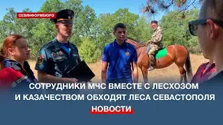 Сотрудники МЧС вместе с лесхозом и казачеством патрулируют леса Севастополя