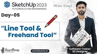 SketchUp 2023 Tutorials Day-05 in Hindi | How To Use Line Tool and his Modifiers in SketchUp