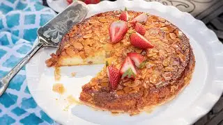 So good and so easy to make SEMOLINA CAKE with caramel almond top | Сooking ASMR