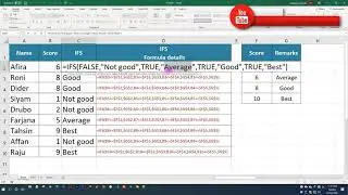 IFS formula in Excel (Replacement of Nested IF; RIP IF 😔) || Part-01, Basic discussion with example