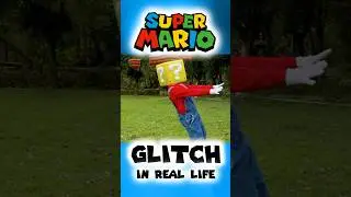 Real Life Mario Glitched head block! #mario #real #glitch