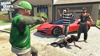 FRANKLIN KILLS GUYS WHO STOLE HIS GIRLFRIEND FERRARI IN GTA 5!!!