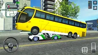 Test Driving Car Simulator #3 Traffic Collisions - Lambo and GTR Cars - Android Gameplay