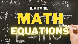 How to write mathematical equations in word