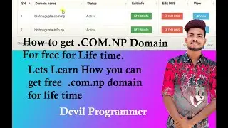 how to get  .com.np domain free for Lifetime | Devil programmer