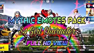 PUBG Mythic Emotes Pack (Part 07) 😍 | On S4 Girl Character | Free to Use👌 | Mr TOM Playz