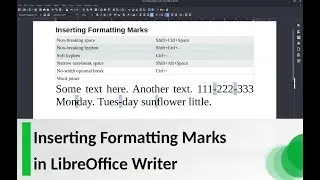 Inserting Formatting Marks in LibreOffice Writer