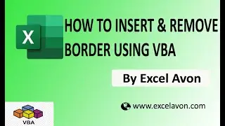 How to Insert and Remove Border in VBA  -Excel Avon