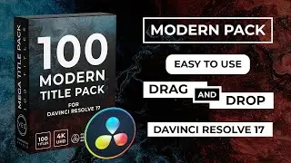 100 MODERN TITLE PACK for Davinci Resolve