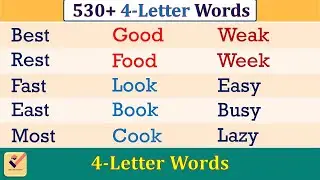 4-Letter Words in English : 530+ important 4-Letter words in English | Vocabulary words | Mohan Saha