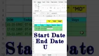 Calculate EXACT AGE in Excel using DATEDIF Function #excel #exceltech #microsoftexcel