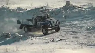 Автокросс Русская зима 2019  1-финал зил 130
