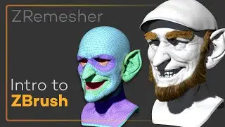 Intro to ZBrush 045 - Use ZRemesher to auto retopologize your meshes for nice, even geometry!!