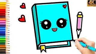 МИЛЫЙ РИСУНОК В БЛОКНОТЕ 📘🖊️ КАК ЛЕГКО НАРИСОВАТЬ КНИГУ И РУЧКУ 😍 РИСОВАНИЕ 🌈 ЛЕГКИЕ РИСУНКИ
