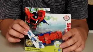 TRANSFORMERS ROBOTS IN DISGUISE 1 STEP CHANGER OPTIMUS PRIME  TOY REVIEW