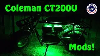 Coleman CT200U Mini Bike Mods! Headlight, Tail Light, Horn, LED Light Strip Kit, Cell Phone Mount